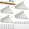 Pack of 4 Floating Shelf Brackets, Triangle Shelf Brackets, Metal