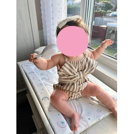 Newborn Infant Baby Girls Summer Sleeveless Romper Sling Vest Jumpsuit One-Piece Skirt Outfits 3 Pack 9-12 Months Orange