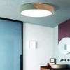 minifair minifair Round Trichromatic Dimming LED Ceiling Light Flush Mount,Green,12inch/30cm