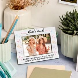 CGBHW Good Friends Picture Frame, Friendship Gifts for Women Friends Best Friend Female BFF, Best Friend Birthday Gifts for Women Friendship Photo Frame 4x6 Horizontal Photo for Tabletop Display