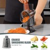 KEOUKE Rotary Cheese Grater with Handle Vegetable Cheese Shredder Slicer