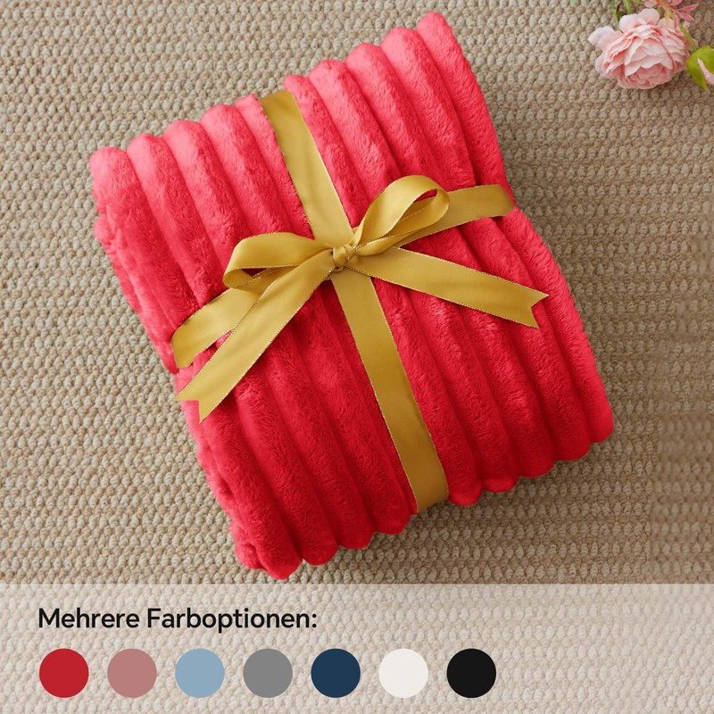BEDELITE Fleece Throw Blanket for Couch, Soft and Warm, Fluffy