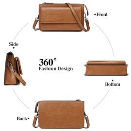 GAEKEAO Small Crossbody Bags for Women RFID Blocking Cell Phone Purse Bag Wallet with Credit Card Slots Shoulder