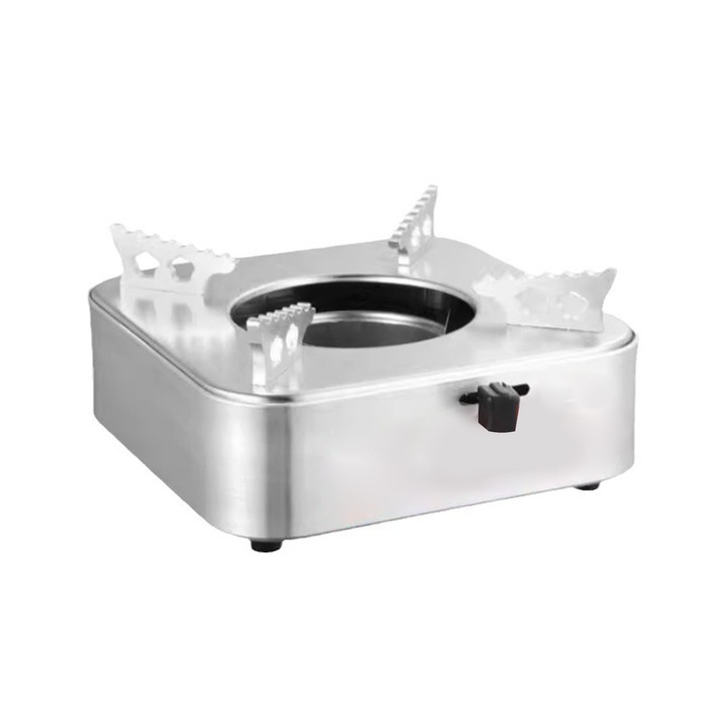 Square Camping Stove Fast Heating Adjust Fire Portable Alcohol Burner