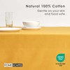 HOMESCAPES Yellow Table Cloth, Plain Cotton Tablecloth, Large Rectangular, Handcrafted