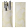 Cutlery Pockets with Napkin Cream Beige Marbled 20 cm Pack