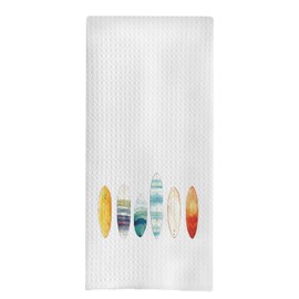 uinwk Surfboard Hand Towels for Bathroom 16x24 - Summer Beach Hand Towels for Bathroom, Coastal Beach Kitchen Towels, Coastal Bathroom Decor, Beach Kitchen Decor, Surfer Gifts