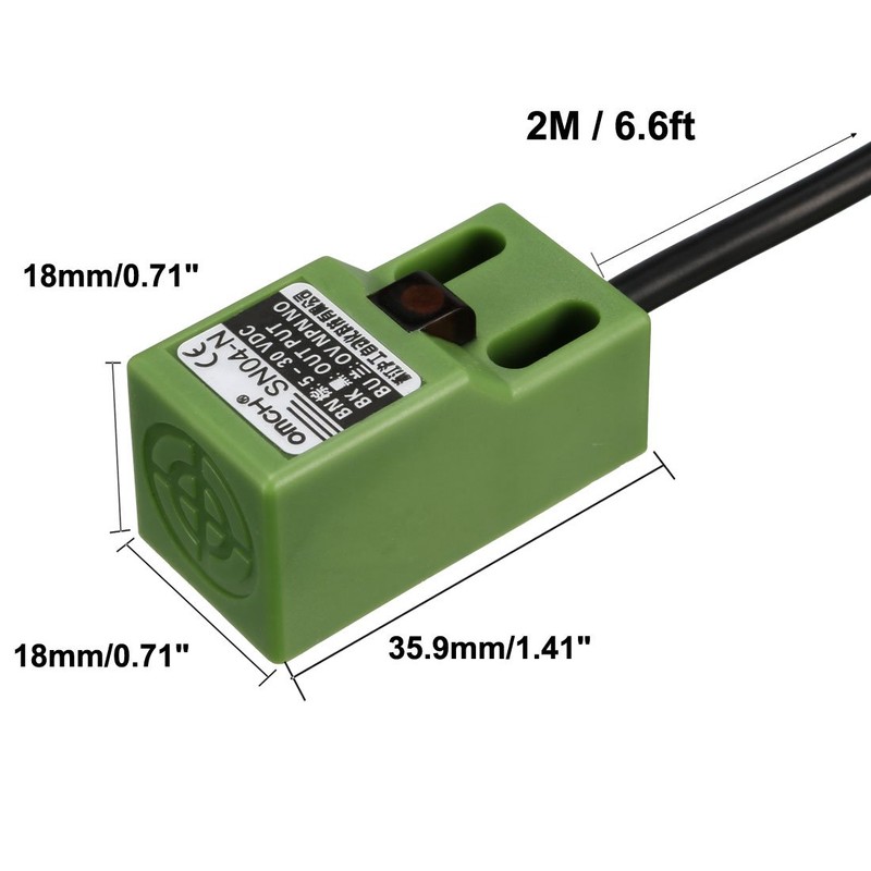 sourcing map Inductive Proximity Sensor Switch Detector NPN NO DC