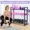 laapee 3-Tier Dumbbell Rack with 882 LBS Capacity, Multi-Purpose Weight
