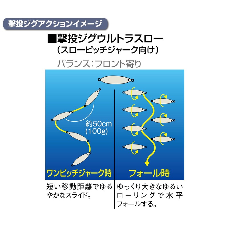 OWNER(オーナー) メタルジグ ルアー GJUS100 撃投ジグ ウルトラスロー 120g シルバー #13