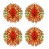 Foil Ceiling Decorations Red/Gold Christmas 2 Tone - Set 4