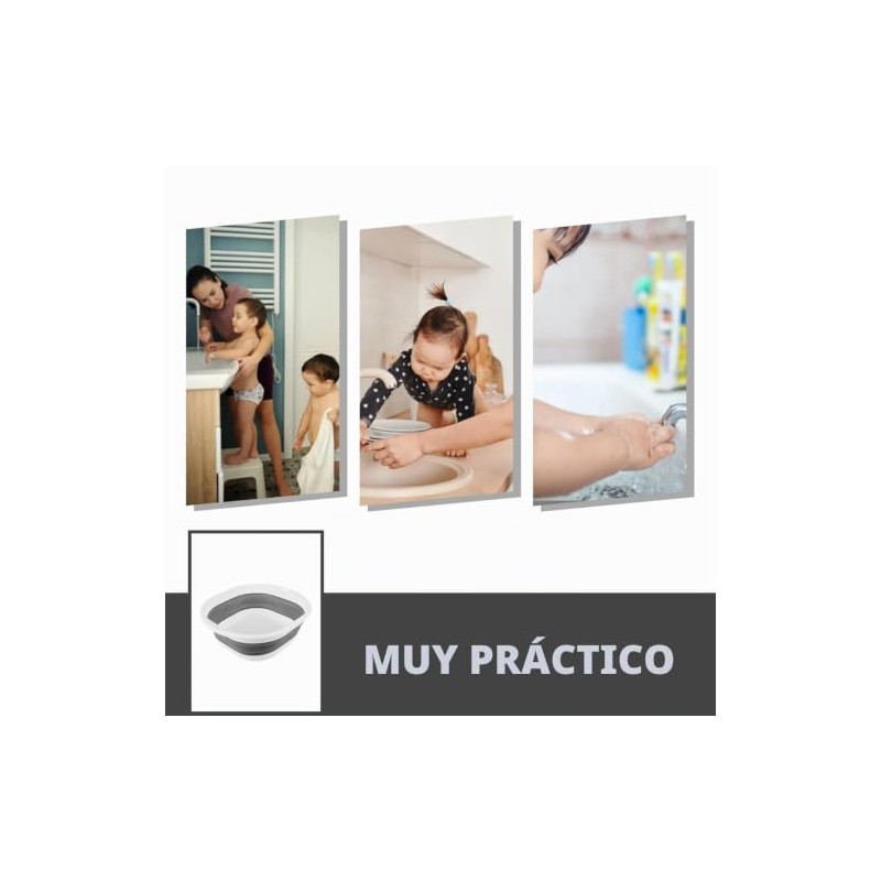 Abaodam Lavabo Plegable Portátil Para Viajes Y Camping Plástico Pequeño