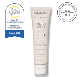 MDSolarSciences Mineral Creme FPS 50 - Protección UV, Crema mineral hidratante - Protección para el sol, mejora la piel, rica en vitaminas, biodegrada
