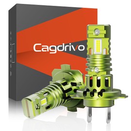 Cagdrivo H7 Led Headlight Bulb,900% Brighter led h7 headlight bulb canbus error free ，35000LM 6500K white High Beam,Plug and Play H7 led bulb ，1:1 Mini Size headlight bulb Pack of 2