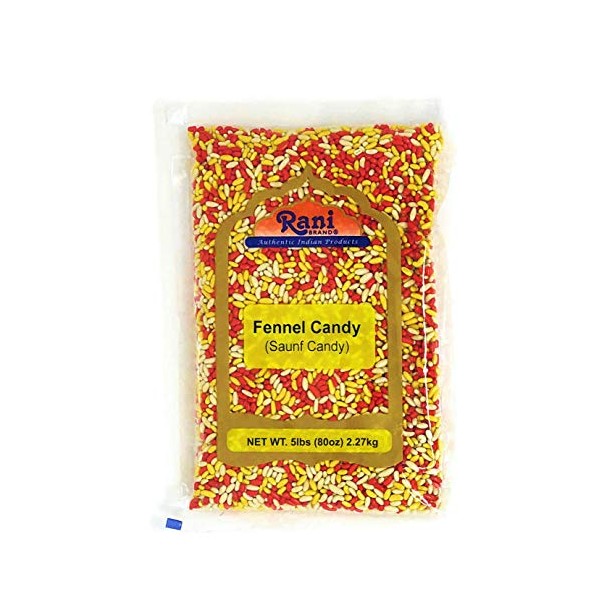 Rani Sugar Coated Fennel Candy (Value Pack) 5lbs (Assorted Colors/Flavors)
