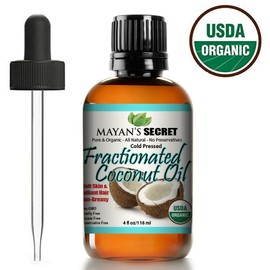 Mayan's Secret coconut oil USDA CERTIFED ORGANIC FRACTIONATED COCONUT OIL COLD PRESSED 100% NATURAL