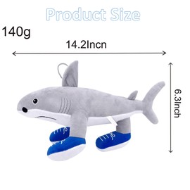JOYEEENAT Tung Tung Tung Sahur Plush, Tralalero Shark Toy,Funny Italian Shark Meme Figure Animals Plush Birthday Gifts for Kids & Fans (T02)