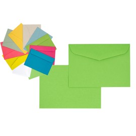 Pack of 25/50/100 Lime Green DIN C6 Recycled Windowless Envelopes (Pack of 100, Lime Green)
