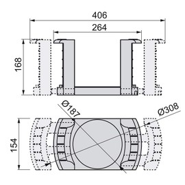 Emuca - Tellerhalter verstellbar für Tellergrößen zwischen 187mm und 308mm, geschirrhalter für schublade