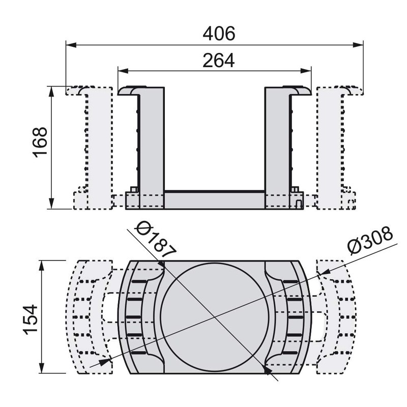 Emuca - Tellerhalter verstellbar für Tellergrößen zwischen 187mm und 308mm,
