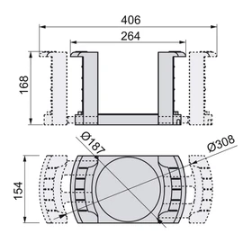 Emuca - Tellerhalter verstellbar für Tellergrößen zwischen 187mm und 308mm, geschirrhalter für schublade