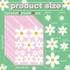 White Daisy Window Clings, 96 Pieces, 8 Sheets, Spring Flower