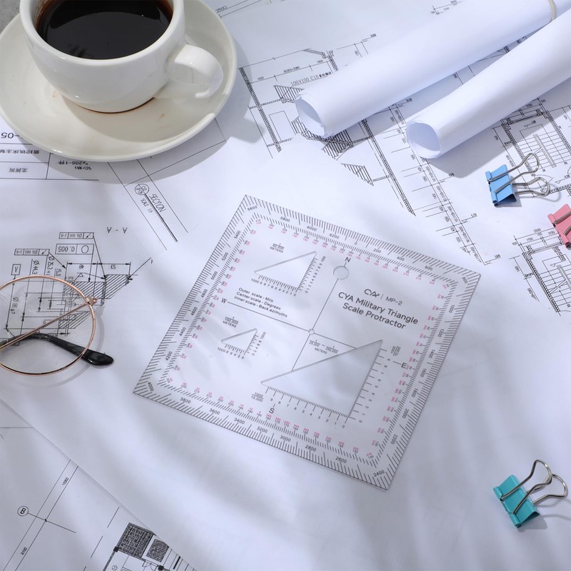 Zonon 5 Inch Military Map Protractor Military Style Utm/mgrs Coordinate