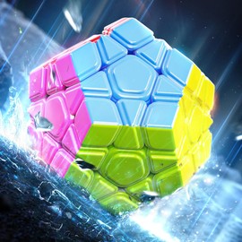 Oostifun Moyu MoFang JiaoShi Meilong M V2 12 Surface 3 x 3 Megaminx Dodecahedron V2 Cube Gigaminx Megaminx Smooth Twist Cube with a Cube Tripod (Multi-Colour)