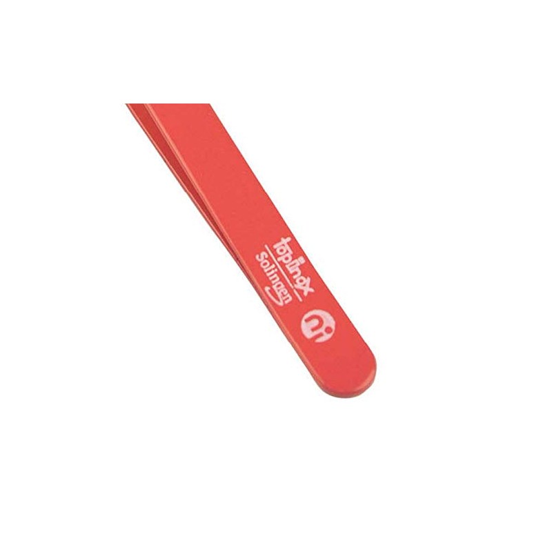 Niegeloh Solingen Straight Eyebrow Tweezers Topinox Red 9cm - Made