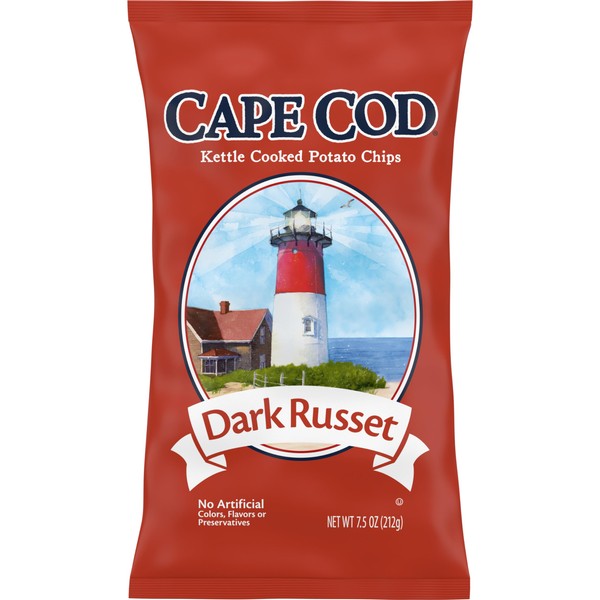 Cape Cod Potato Chips, Russet Kettle Chips, 7.5 Oz