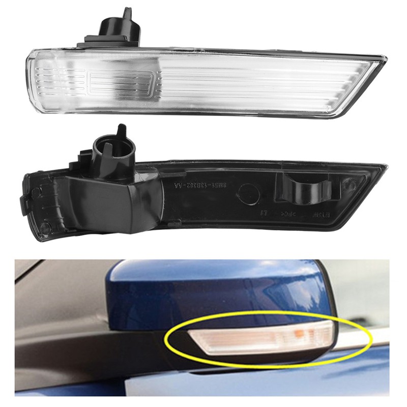 Pair of Wing Mirror Indicator Turn Signal Light Lens Cover