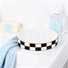 Ceramic Checkered Soap Dish,Black&White Soap Dish for Bathroom Sink, Bar