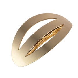 2pcs Oval Shape Hair Pins, Metal Wire Drawing Hairpin Minimalist design Hair Barrette Clips Strong Hold Hair Accessories for Women (Gold)