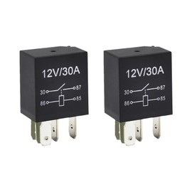 2 Pcs 12V 30A Relay 4 Pin, Car Electrical Switching Relay, Heavy Duty Automotive Relays, Universal Car and Truck Standard Kit, Compatible with Mondeo, JD1912, Ideal for Power Switching