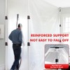 10FT Dust Barrier Poles 4 Pack withCarry Bag, Stainless Steel