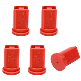 AIXR11004-VP Air Induction XR Flat Spray Tips 110°, 0.4 GPM and 40 PSI for TeeJet Nozzle Body Cap - 5 PCS (Red)