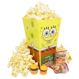 Frankford Spongebob Christmas Movie Night Gift Set, Includes Popcorn and Gummy Krabby Patties, Stocking Stuffer Snacks, 4.56 Ounces