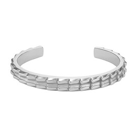 Diesel Men's Stainless Steel with lobster hook or fold over closure bracelet Silver Tone