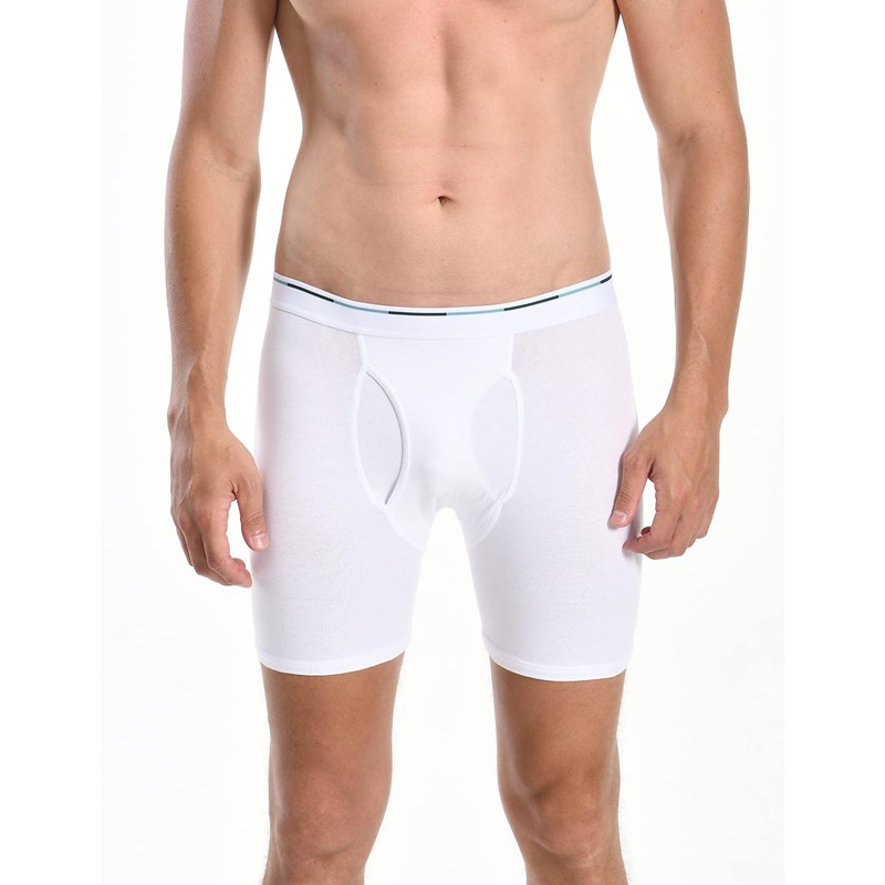 Comfneat Men's 6-Pack Boxer Briefs Soft Breatheable Underwear S-XXL Open