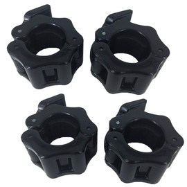 k-cocochi Barbell Collar 28mm Set of 4 Barbell Plate Stops Dumbbell Lock (Black)