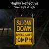 Slow Down Speed Limit 10 MPH Sign,Traffic Sign,17 x 12