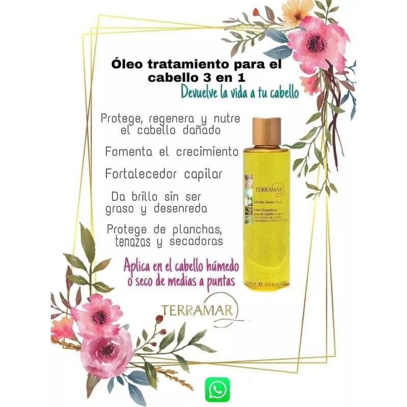 Terramar Óleo 3 En 1 Argan Y Macadamia 195 Ml