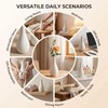 6.5 Inch White Ceramic Bud Vase Narrow Neck Small Flower