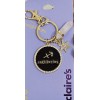 Zodiac Gold Mystical Gem Zodiac Keyring SAGITTARIUS Constellation Charm Star