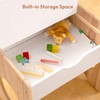 Woodtoe Kids Table and Chair Set with Storage & Chalkboard,