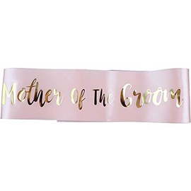Yueshop 1 PCS Pink Sash of Bride to be/Bridesmaid/Maid of Honour Sash for Hen Party Wedding (Mother of The Groom)