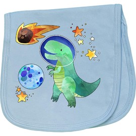 inktastic Tyrannosaurus Rex Vs. Meteor Fun Space Dinosaur Baby Burp Cloth Light Blue 39cd1