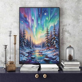 GOUOYANA Diamond Art Kits for Adults, Landscape 5D Diamond Painting Kits for Beginner DIY Gem Art Full Drill Diamond Dots Crystal Craft Kits for Home Wall Decor Gifts 12x16inch