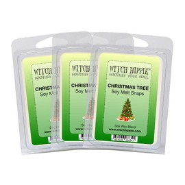 Christmas Tree Scented Wickless Candle Tarts, 3 Pack,18 Natural Soy Wax Cubes, A Scent of Top Notes of Pine and Fresh Fir Balsam; with Middle Notes of Cardamom and Pepper; A Base Note of Scotch Pine