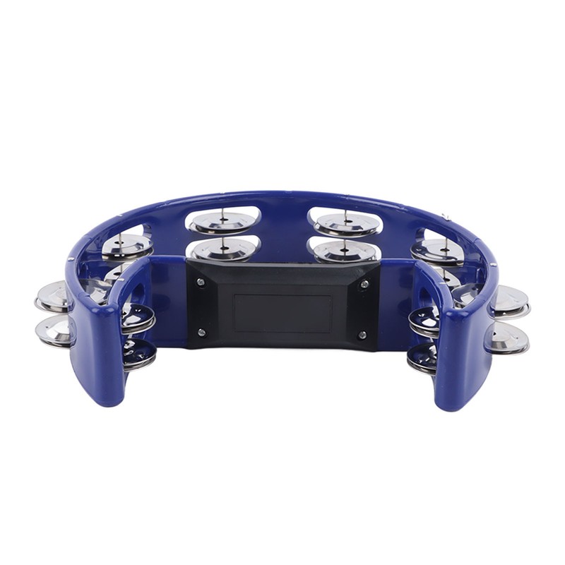 Musical Tambourine Plastic Stainless Steel Clear Crisp Sound Lightweight Percussion